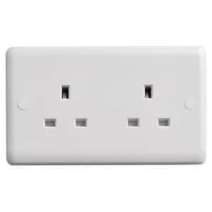 Unswitched Socket 2-Gang 13A DETVC1208