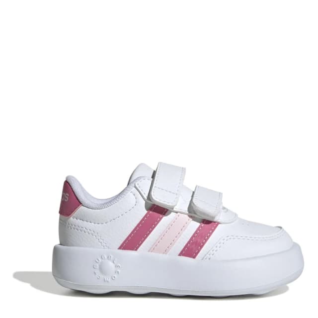 adidas Kids Breaknet 3.0 Low-Top Trainers White/Pink female C6 (23.5)