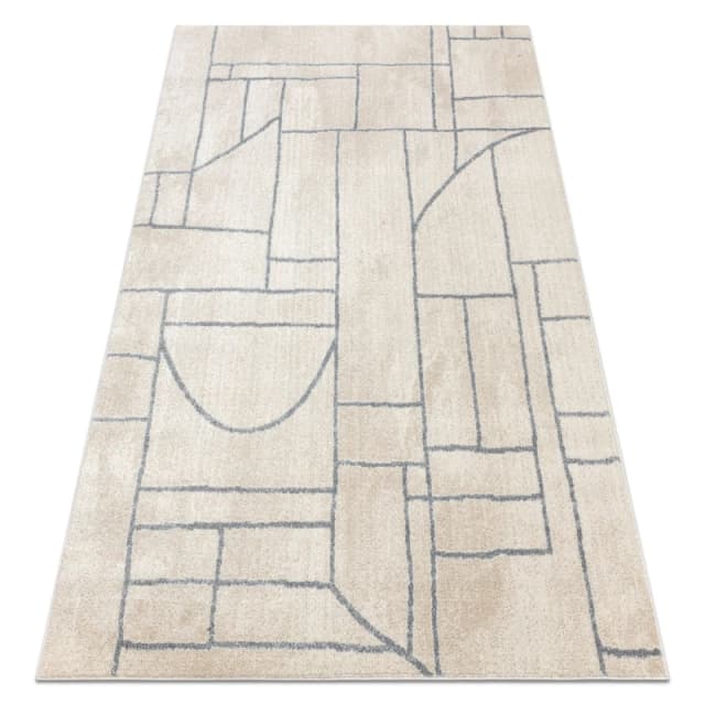 RugsX Carpet Fusion 0806 Cream / Light Grey - Geometric, Modern, Abstract 160X220 Cm