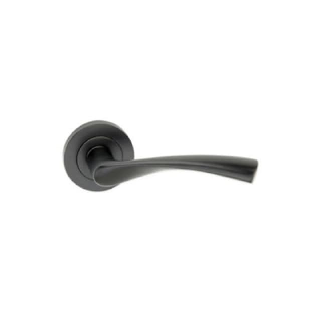 Spira Brass Mercury Lever Door Handle Matt Black