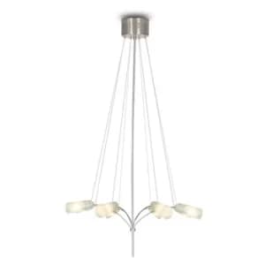 Chiara Multi Arm Pendant Ceiling Light Satin Nickel