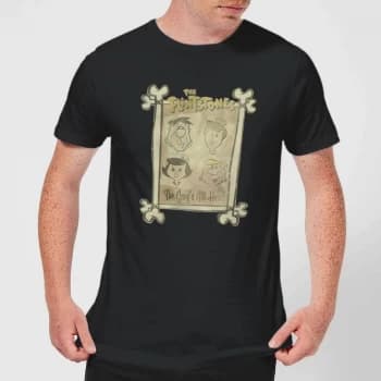 The Flintstones The Gang's All Here Mens T-Shirt - Black - 3XL - Black