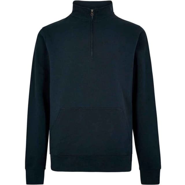 Kustom Kit Mens Pique Quarter Zip Sweatshirt in Navy Size: Small Navy Male S
