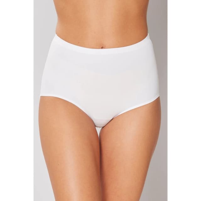 Studio Soft Stretch No VPL Full Brief - White White XL
