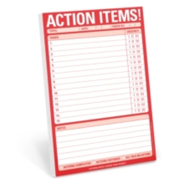 Knock Knock Action Items Pad Other printed item