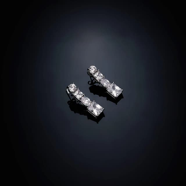 Chiara Ferragni Womens Princess Metal Crystal Drop Earrings Multi female 28MM