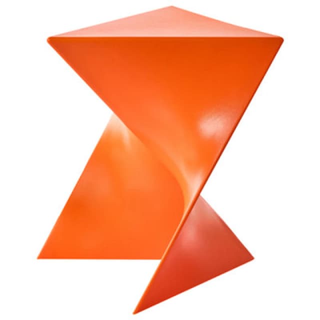 Beliani Side Table Pecos Orange