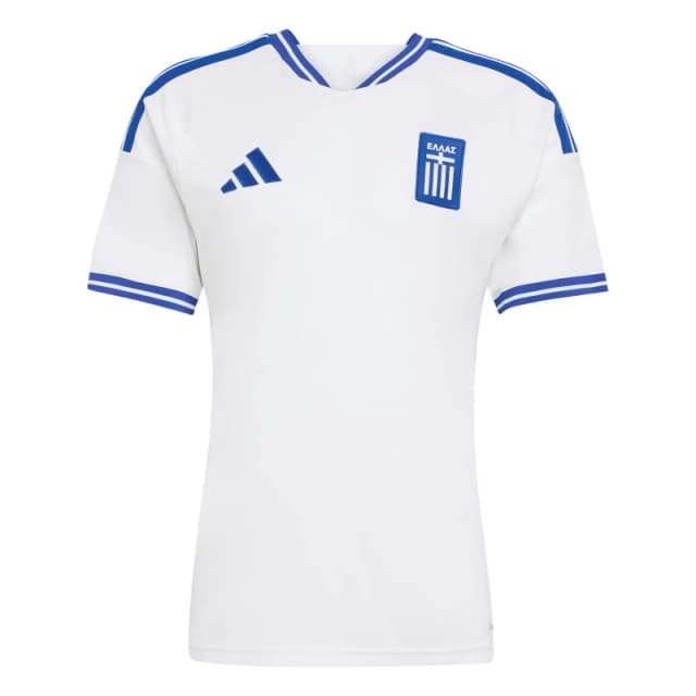 adidas Mens Greece Home Shirt 2026 White/Blue male S