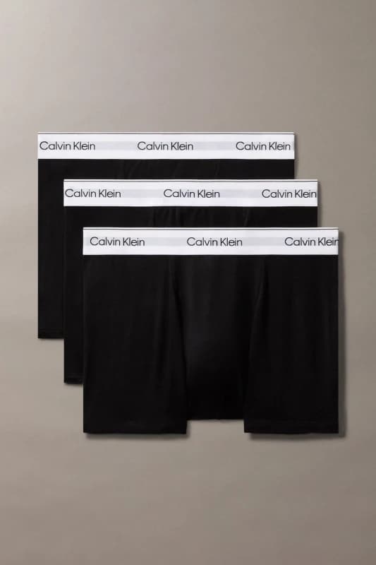 Calvin Klein 3 Pack Icon Relaxed Fit Trunks Black/White L