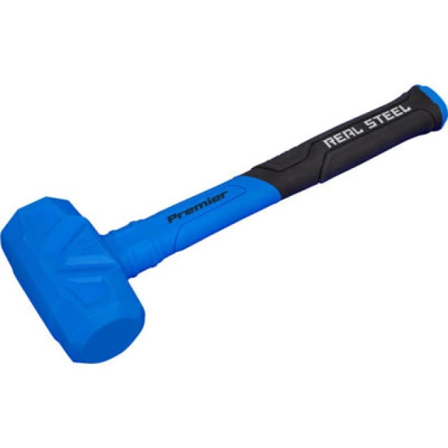 Loops 1.75lb Shot-Loaded Dead Blow Hammer - Soft Grip Handle - Anti-Rebound Hammer Multi