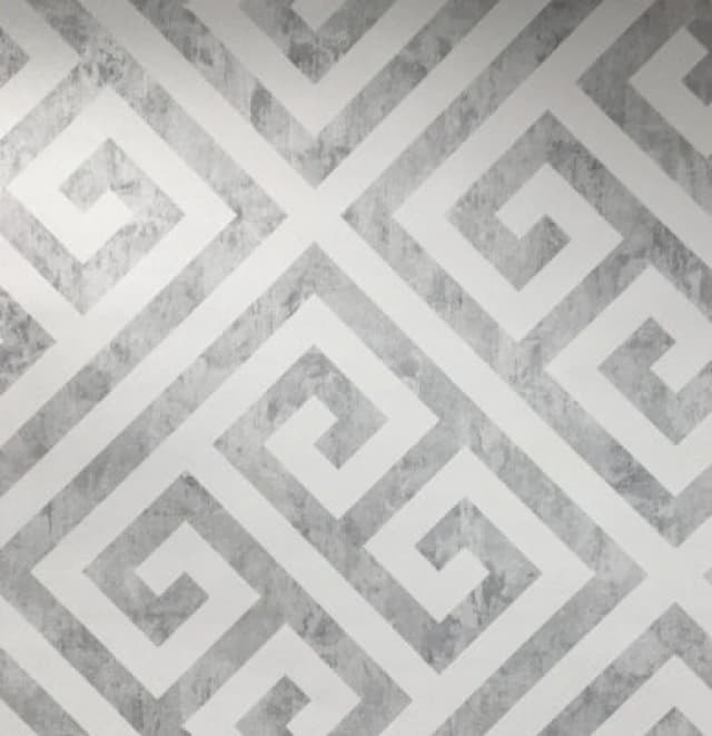 Sk Filson Light Grey Greek Key Wallpaper