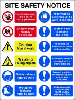 Spectrum Industrial Site Safety Notice FMX 600x800mm 4552