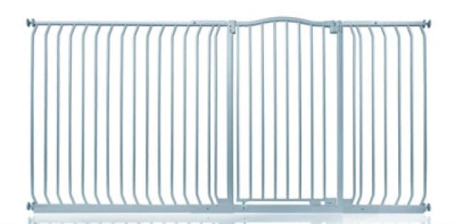 Safetots Extra Tall Curved Top Safety Gate, 207Cm - 216Cm, Matt Grey, Extra Tall 100Cm In Height, Pressure Fit Stair Gate