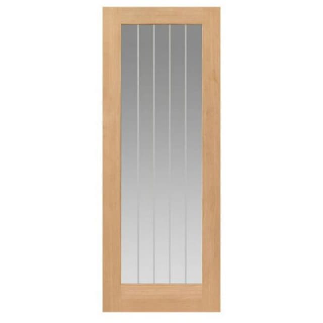 JB Kind Doors Thames Oak 1 Light Oak Internal Door - Unfinished