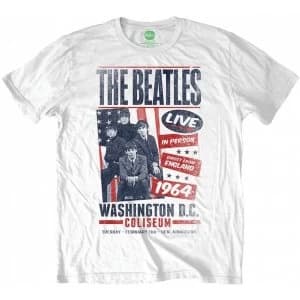 The Beatles Coliseum Poster Mens X-Large T-Shirt - White