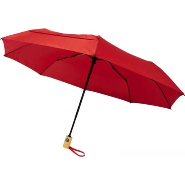 Avenue Mens Bo Foldable Auto Open Umbrella in Red Red Male