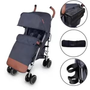 ickle bubba Discovery Prime Stroller (Denim Blue on Silver)