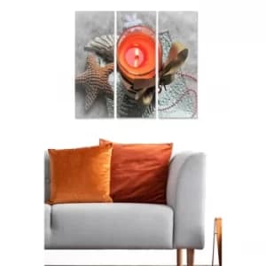 MDF3891664 Multicolor Decorative MDF Painting (3 Pieces)