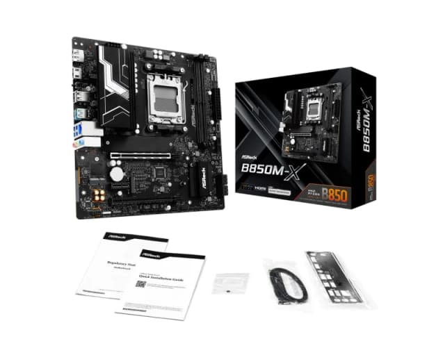 ASRock B850M-X AMD Ryzen AM5 DDR5 mATX Motherboard - 90-MXBR1-A0UAYZ