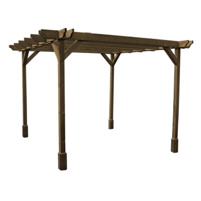 Rutland County Garden Furniture Ltd Double Premium Pergola - Wood - L180 x W180 x H270cm - Light Green in Brown Brown Unisex