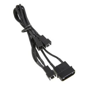 BitFenix Alchemy Molex to 3pin x3 Fan adaptor 7V 20cm - Black