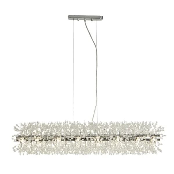 Searchlight Sunburst Glass 16 Light Bar Ceiling Pendant Light - Chrome