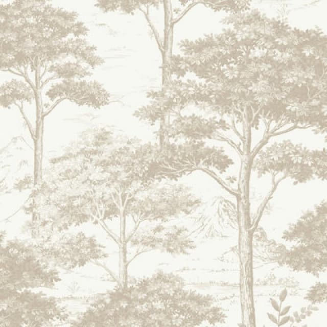 Grandeco Etched Tree Toile Textured Wallpaper, Neutral
