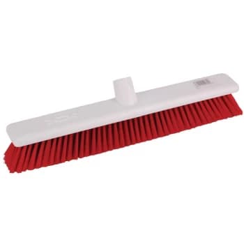 Hygiene Broom Soft Bristle Red 18" - DN833 - Jantex