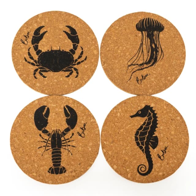 Biba Biba Cork Coaster Set of 4 - Beige Beige One Size