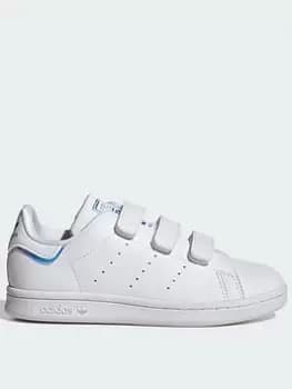adidas Originals Kids Stan Smith, White/White, Size 10