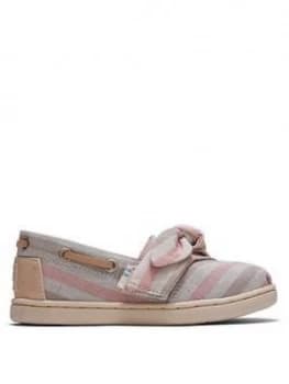 Toms Toddler Girls Alpargata Striped Canvas Shoe - Multi