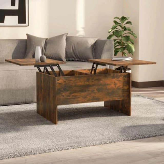 Vidaxl Coffee Table Smoked Oak 80X50X42.5cm Engineered Wood