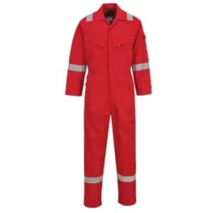 Biz Flame Mens Flame Resistant Lightweight Antistatic Coverall Red Extra Large 32"