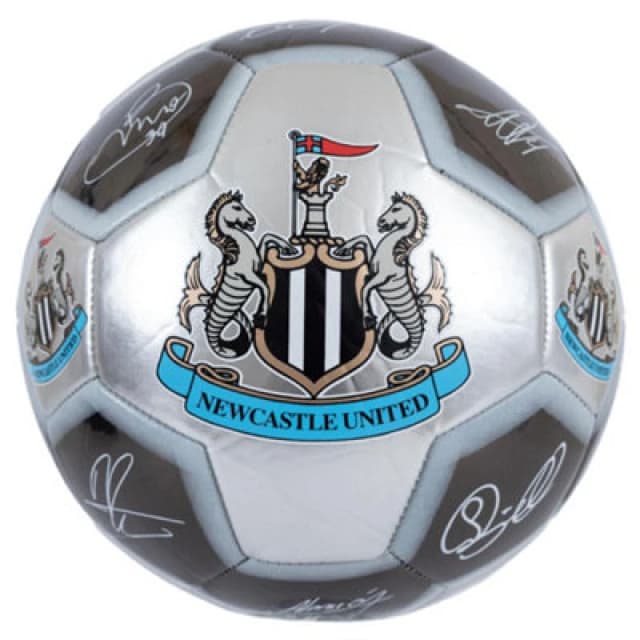 Newcastle United Fc Signature Metallic Football Silver/black/green (5)