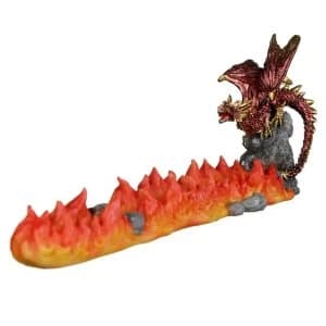 Red Dragon Volcano Ashcatcher Incense Stick Burner