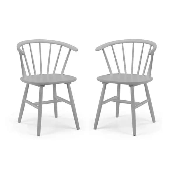 Julian Bowen Set Of 2 Modena Dining Chairs - Grey MOD333