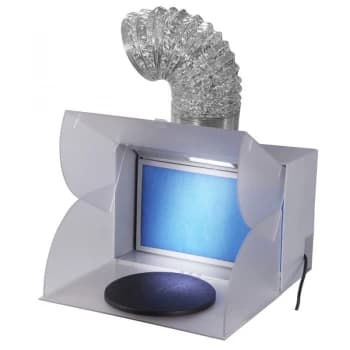 Portable Fold Away Airbrush Spray Booth with Vent Hose and Light - Spraycraft Portable Airbrush Spray Booth - SP3512