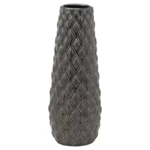 Hill Interiors Seville Collection Alpine Vase (36cm x 14cm x 14cm) (Grey)