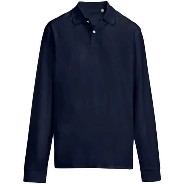 SOL'S Mens Pique Long-Sleeved Polo Shirt in Navy Size: XS Navy Male XS