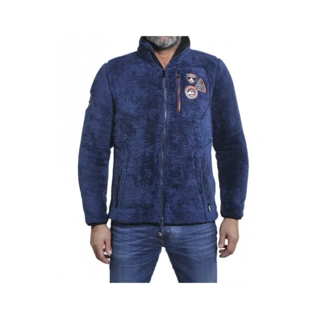 Fleece jacket Peak Mountain coral sherpaCavian Bleu Male L