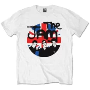 The Jam - Union Jack Circle Unisex Large T-Shirt - White