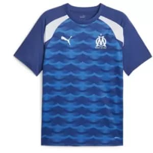Puma Olympique De Marseille Pre Match Shirt 2023 2024 Adults - Blue