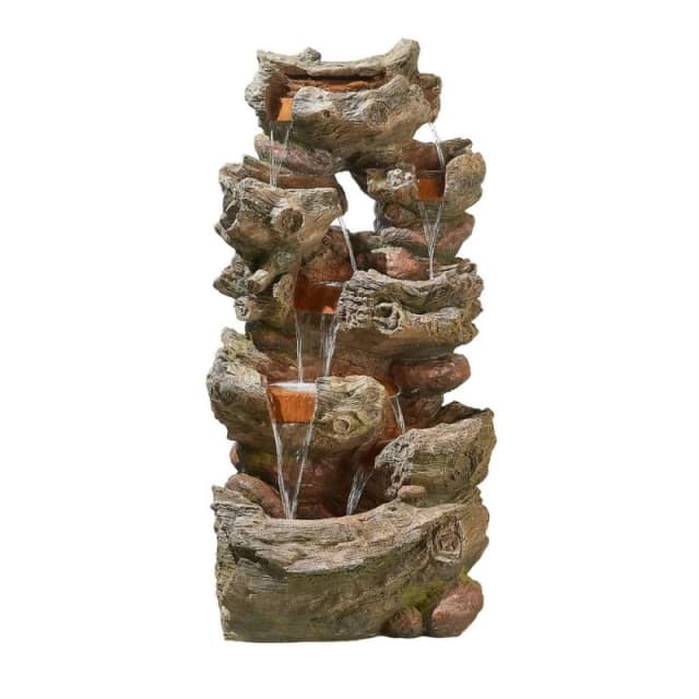 Altico Garden Products Ltd Glengarry Water Feature - L53 x W72 x H150cm in Brown Brown Unisex