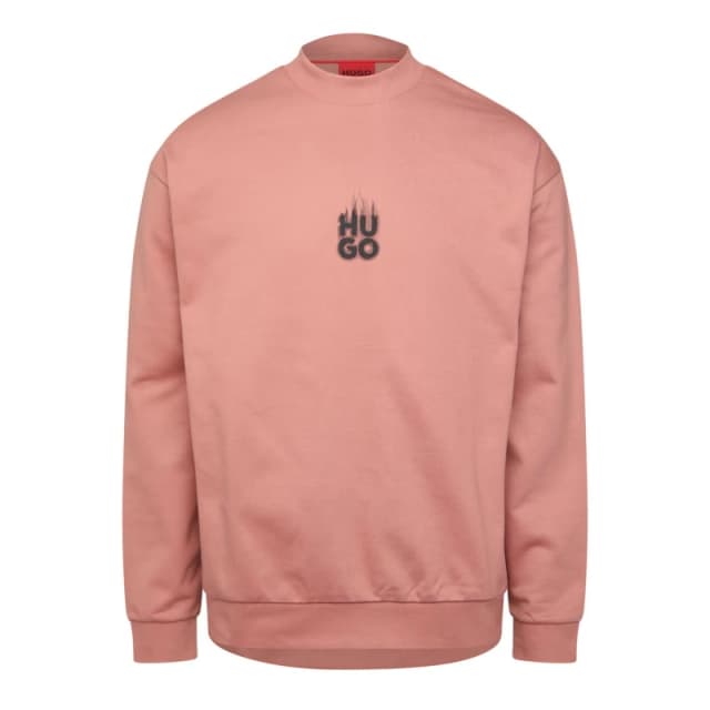 Hugo Durungu Smoke Logo Crewneck Sweatshirt Pink male XS
