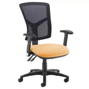 Dams MTO Senza High Mesh Back Operator Chair with Folding Arms - Costa Blue