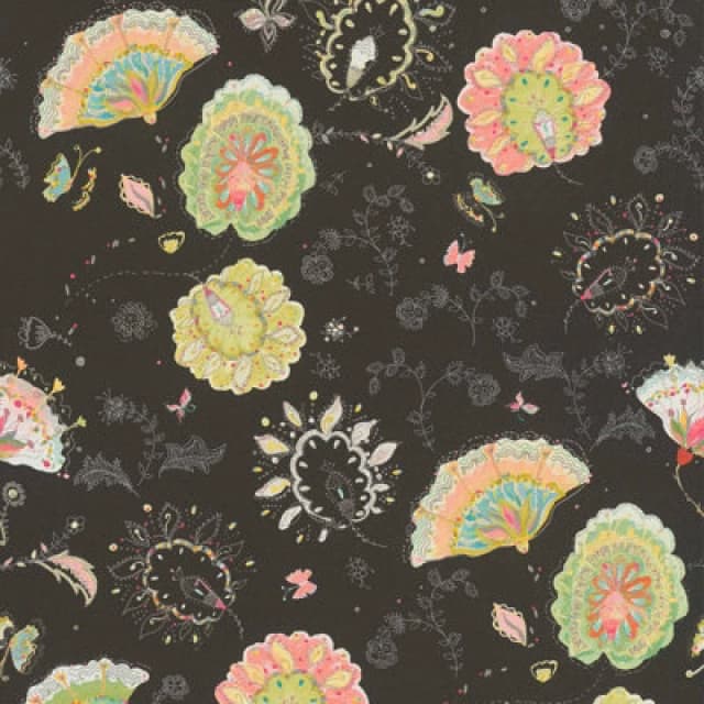 As Creation Bricoflor Non-Woven Wallpaper, Floral Wallpaper In Black - 10,05 X 0,53 M