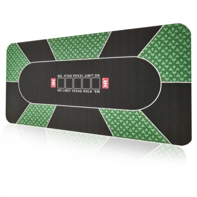 Planet Direct M.Y Professional Poker Mat 180cm x 90cm Black & Green unisex Large