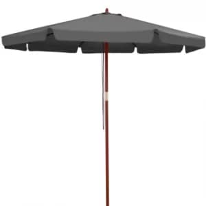 Parasol Anthracite Wood 3.3m UV-Protection 50+