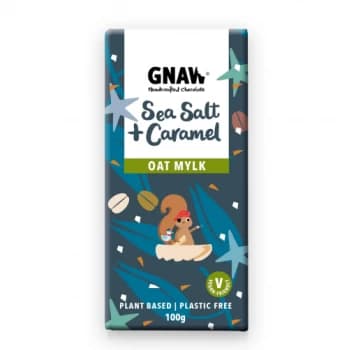 Gnaw Chocolate Vegan Sea Salt & Caramel Oat Bar - 100g (12 minimum)