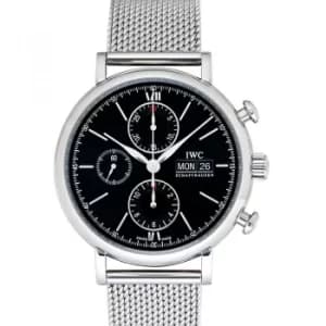Portfonio Chronograph Automatic Black Dial Mens Watch